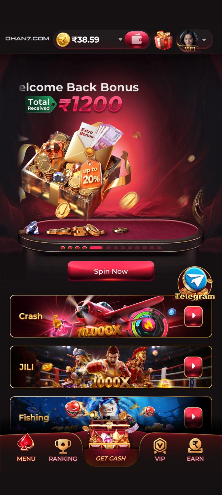 Dhan7 Game APK version 1.3.0 download with ₹200 bonus for Android users